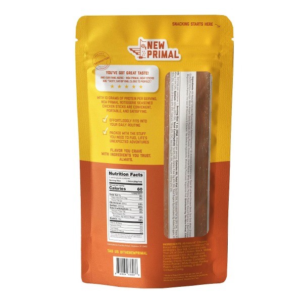 Rotisserie Seasoned Chicken Meat Sticks Bag – 1oz/5ct