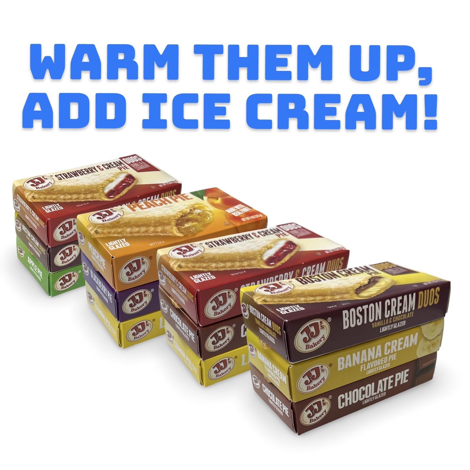 JJ’s Bakery Cream Pie Variety Pack by 6 Flavors | 6 Pack