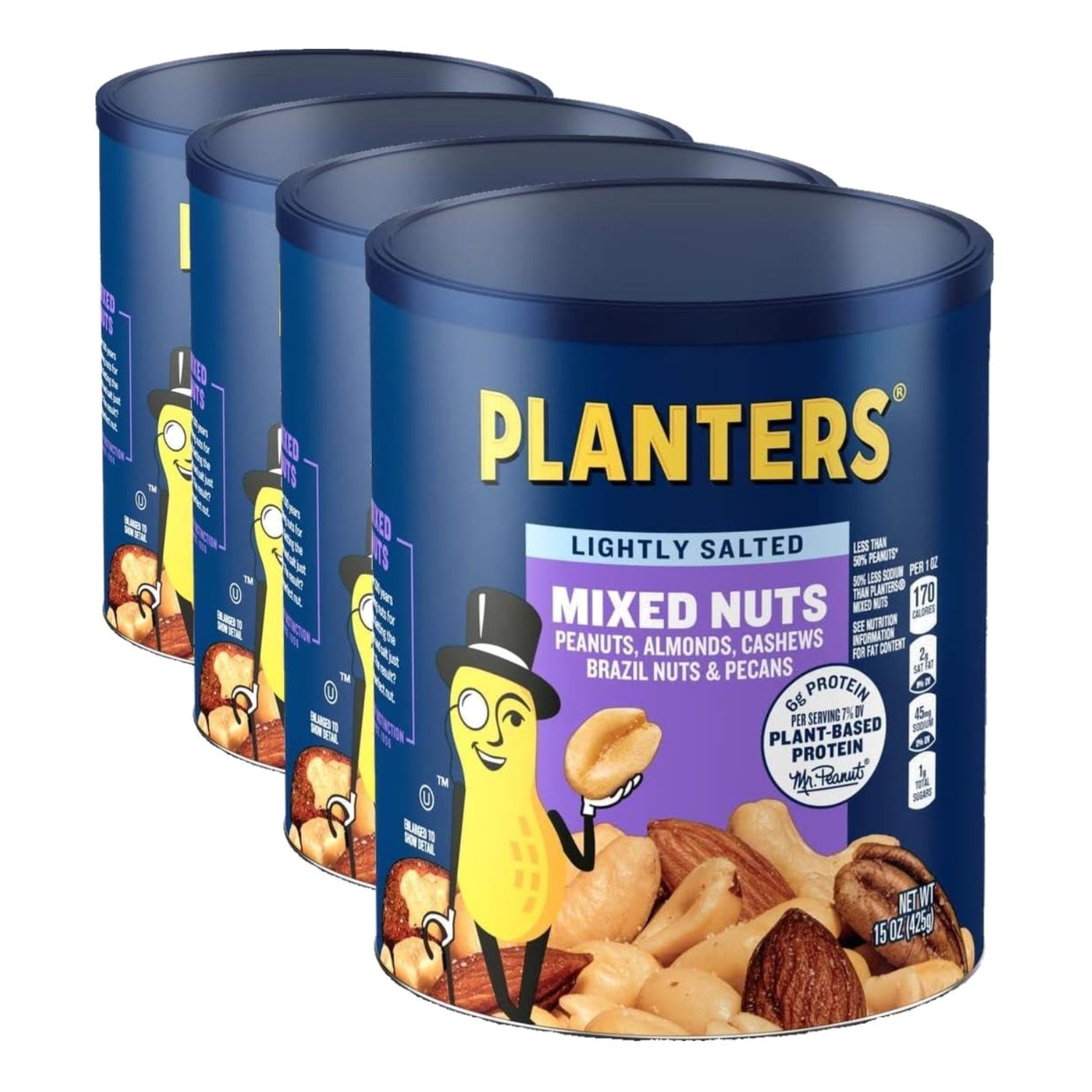 Healthy Party Snacks: Lightly Salted Mixed Nuts, 4 Pack
