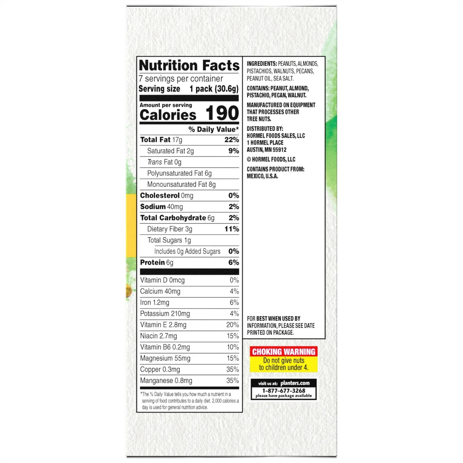 PLANTERS NUT-RITION Heart Healthy Nut Mix, 1 oz Plastic Package (7 Count)