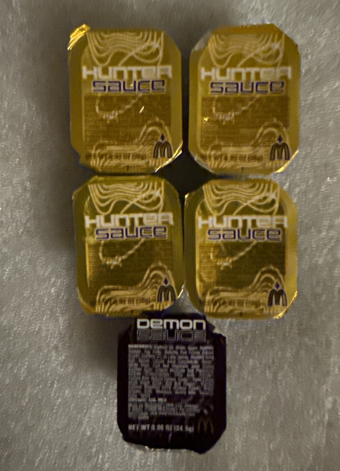 5 /2026 McDonald’s Kpop Demon Hunters Huntr/X Meal Hunter Sauce and Demon sauce