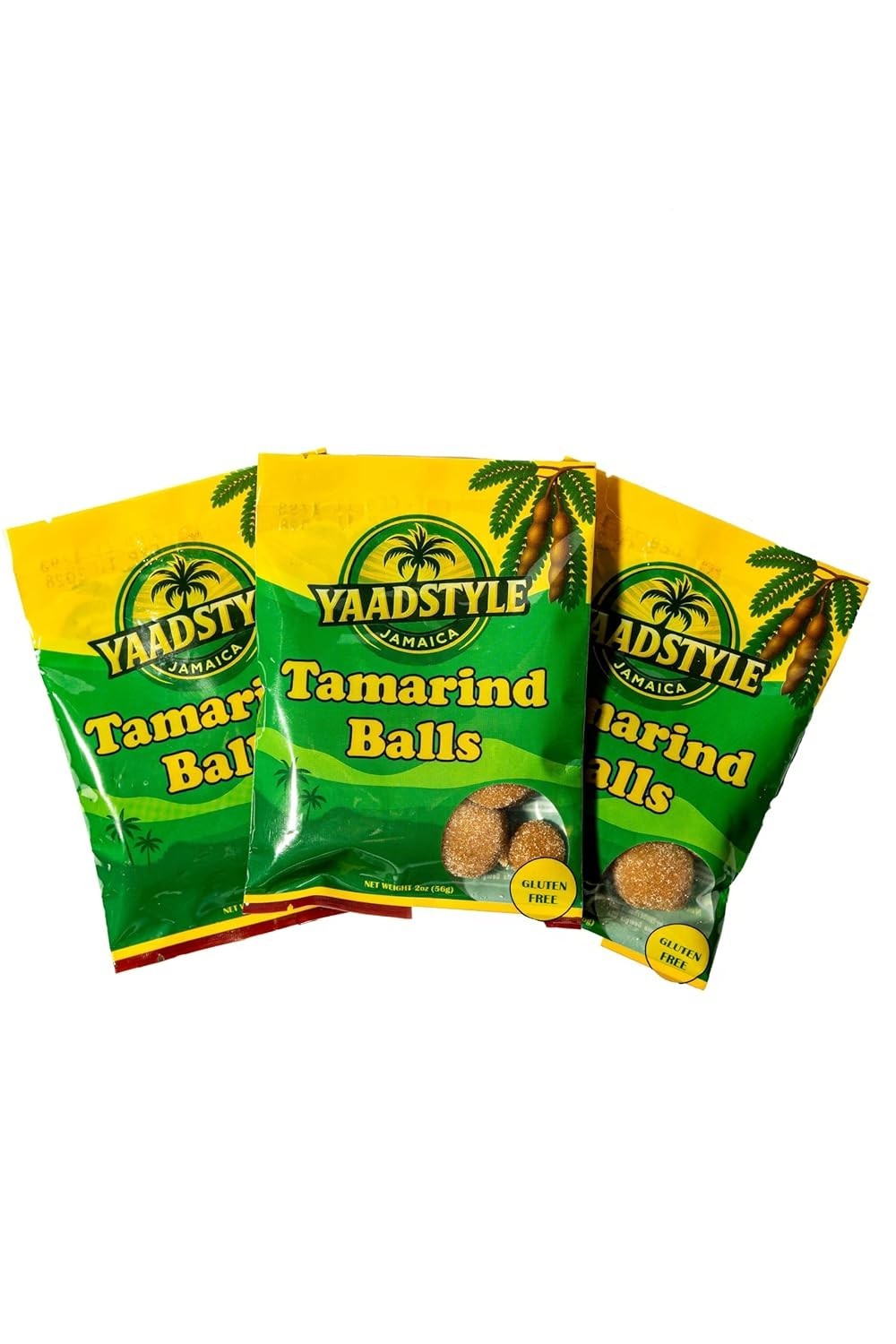 YaadStyle Tamarind Balls Jamaican Candy 3 Pack Sweet & Tangy Gluten Free 2oz
