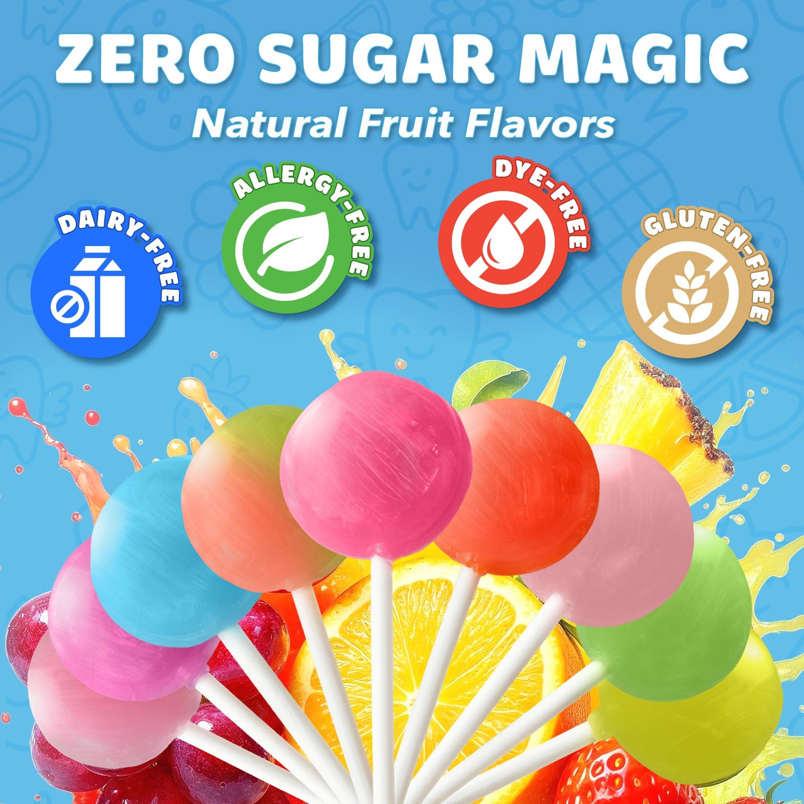 Clean Teeth Pops Sugar Free Candy, Dye-Free Lollipops – Keto & Diabetic-Frien…