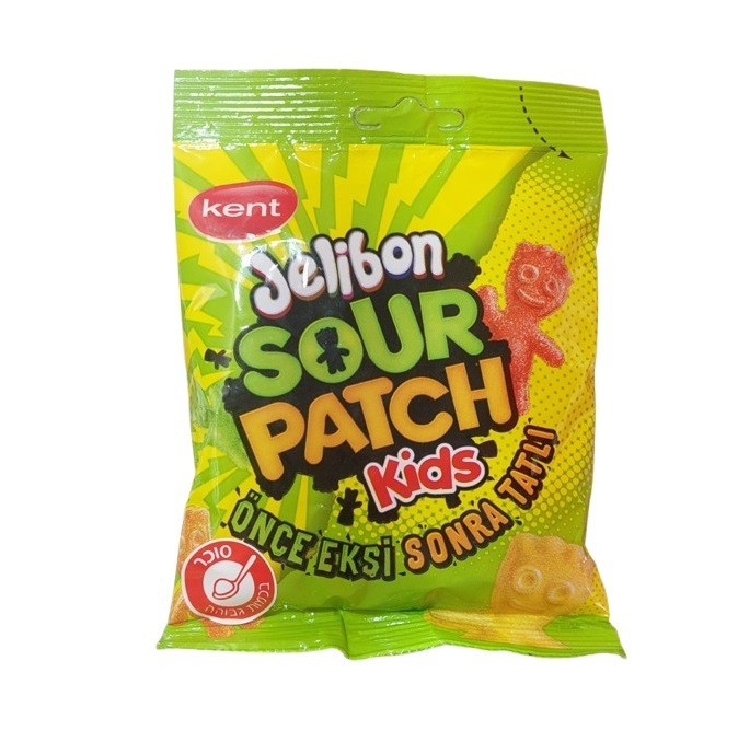 10x Sour Patch Kids Gummies, Fruit Flavor, 80 Grams From Israel Kosher Certified