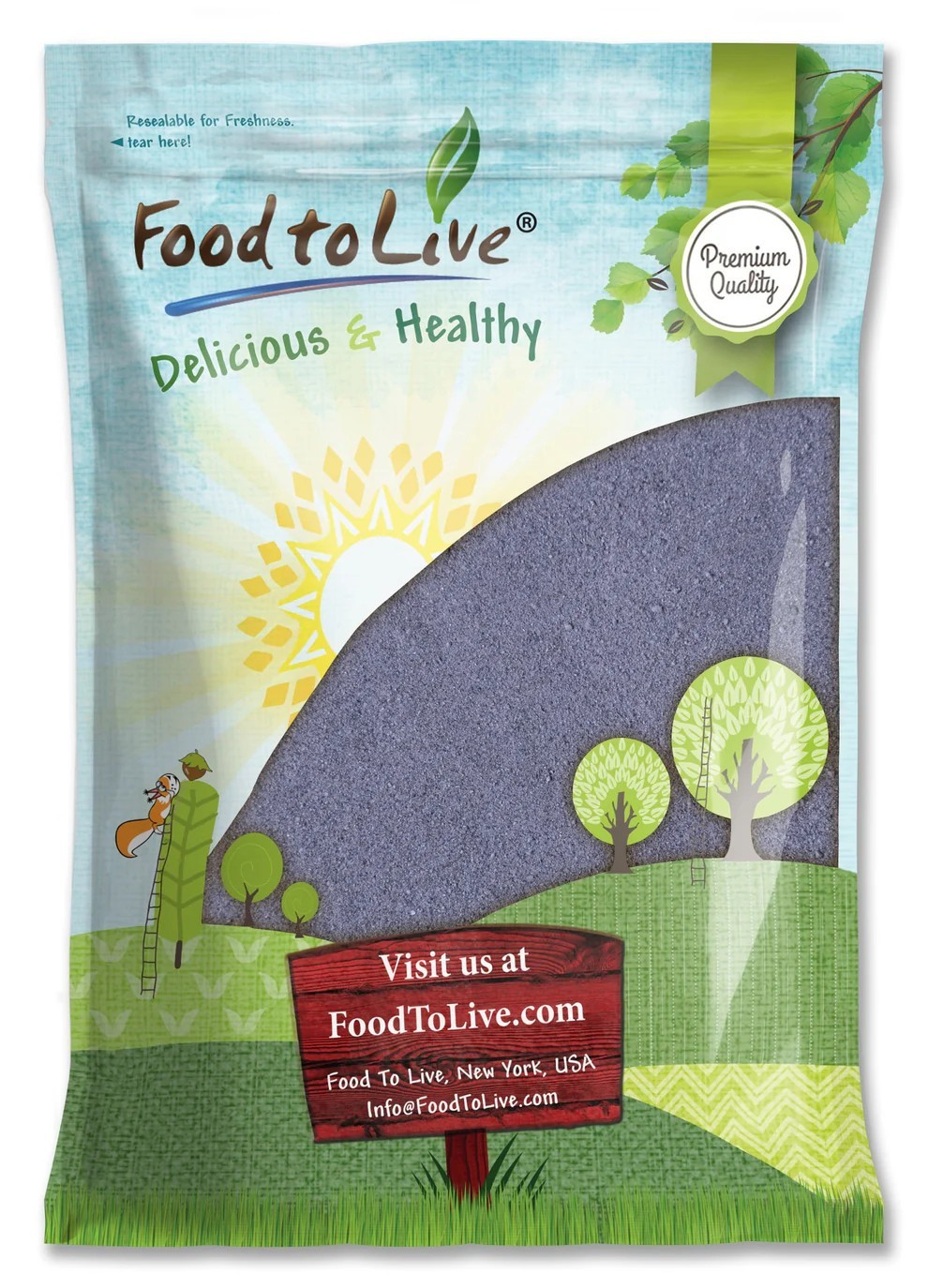 Food to Live Butterfly Pea Flower Powder, Matcha