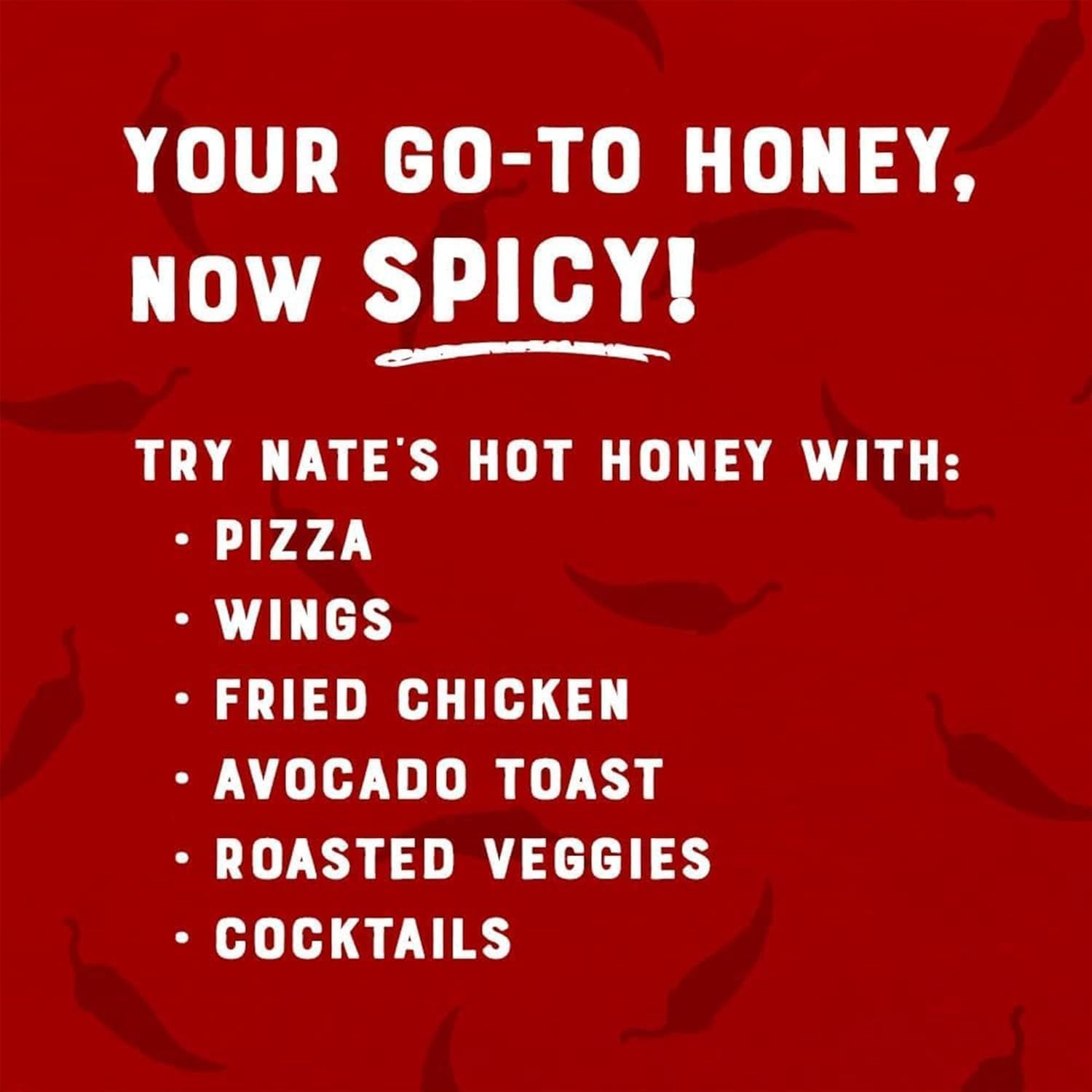 Nate’s Hot Honey – 100% Pure Infused with 16 Ounce (Pack of 1), Orange