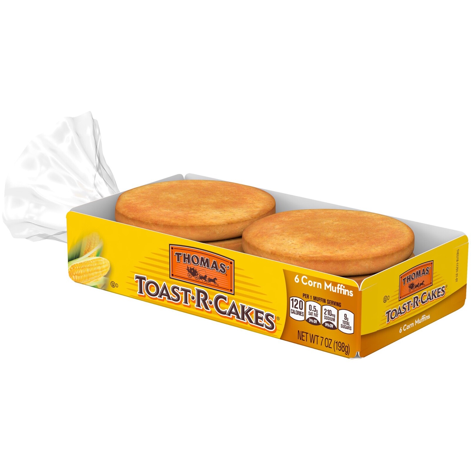 Thomas’ Toast-R-Cakes Corn Muffins, packaged 6 muffins – 10 boxes Free Shipping