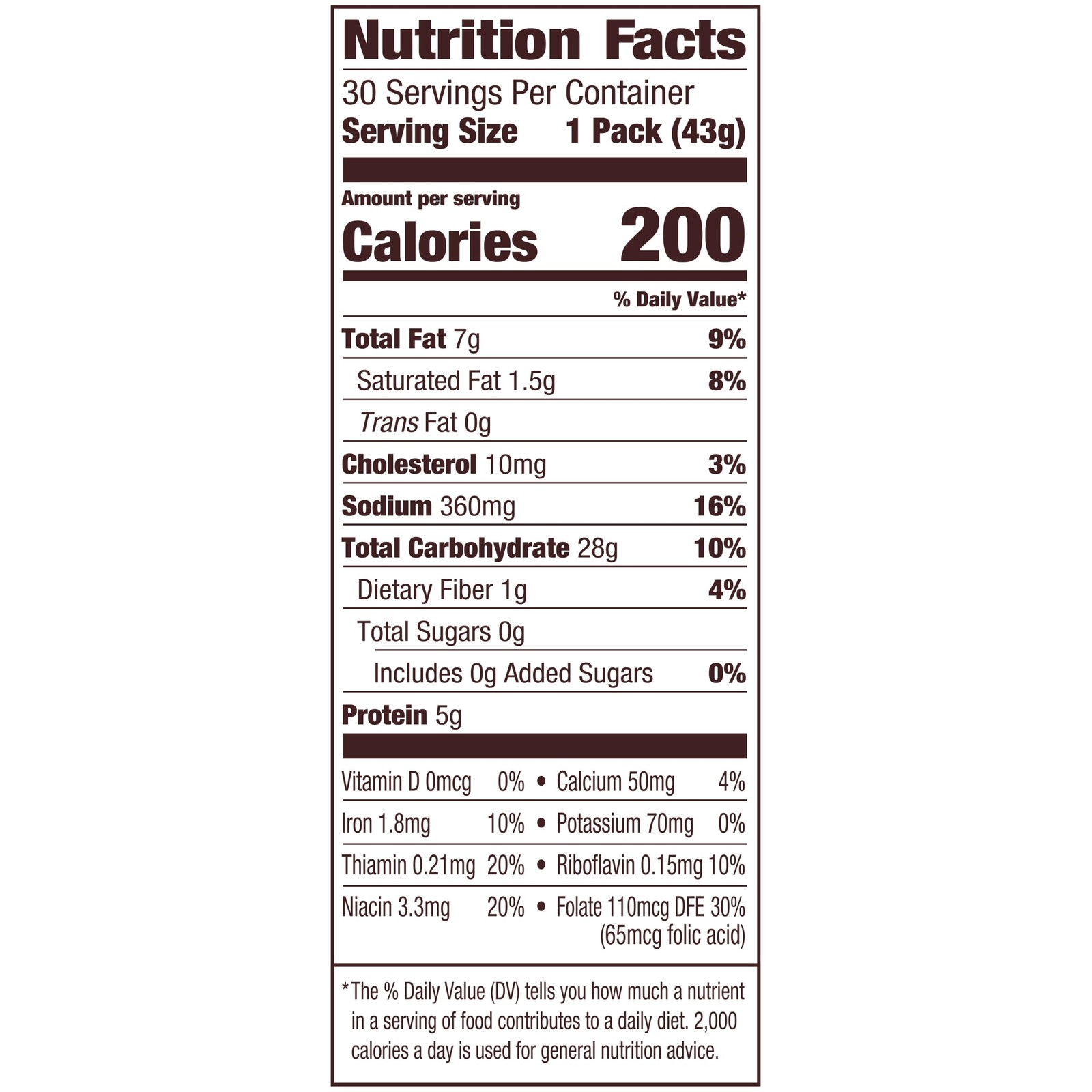 Cheddar Crackers, 1.5 oz. Snack Packs, 30 Count
