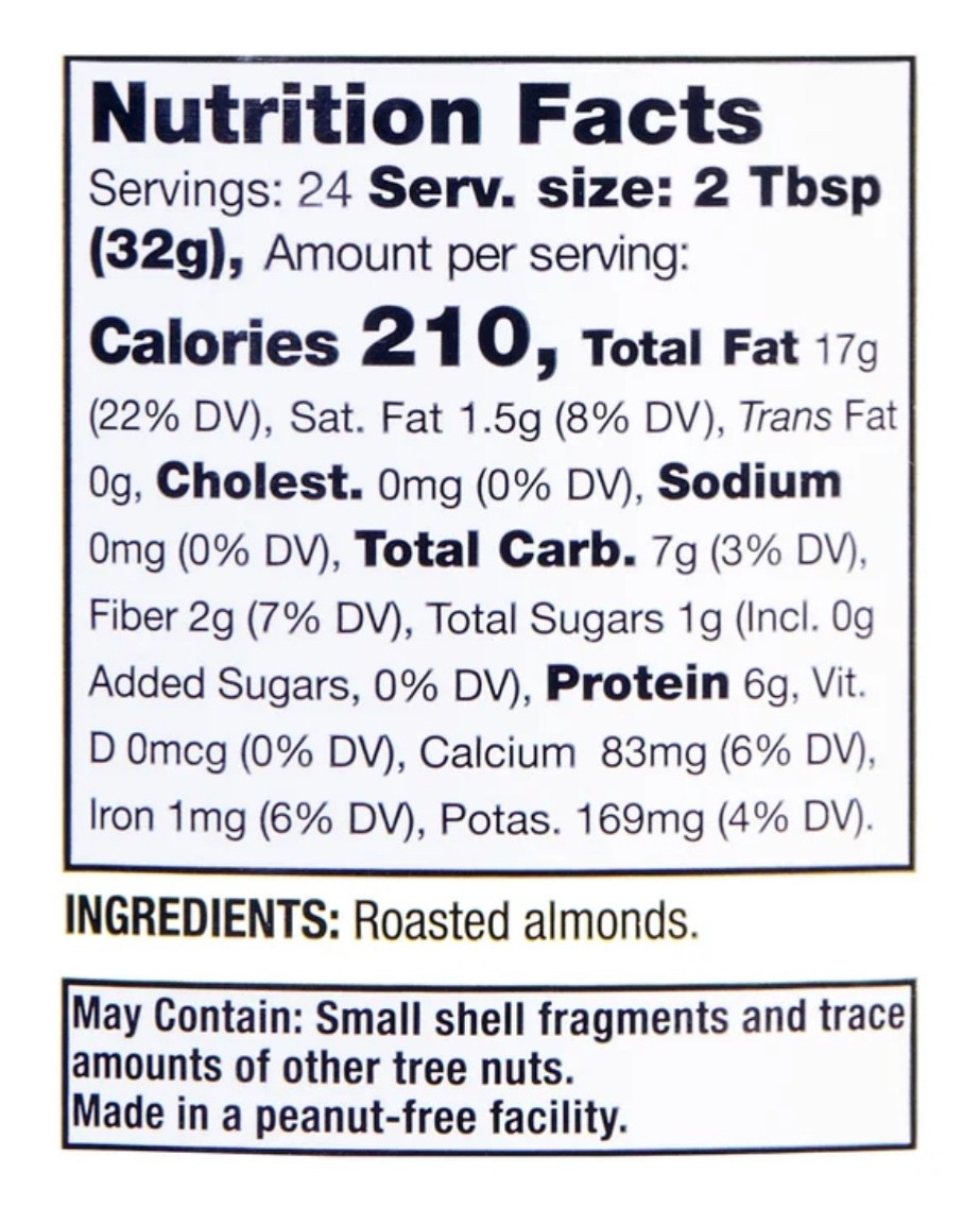 3 Jars Kirkland Signature Creamy Almond Butter, 27 oz Each