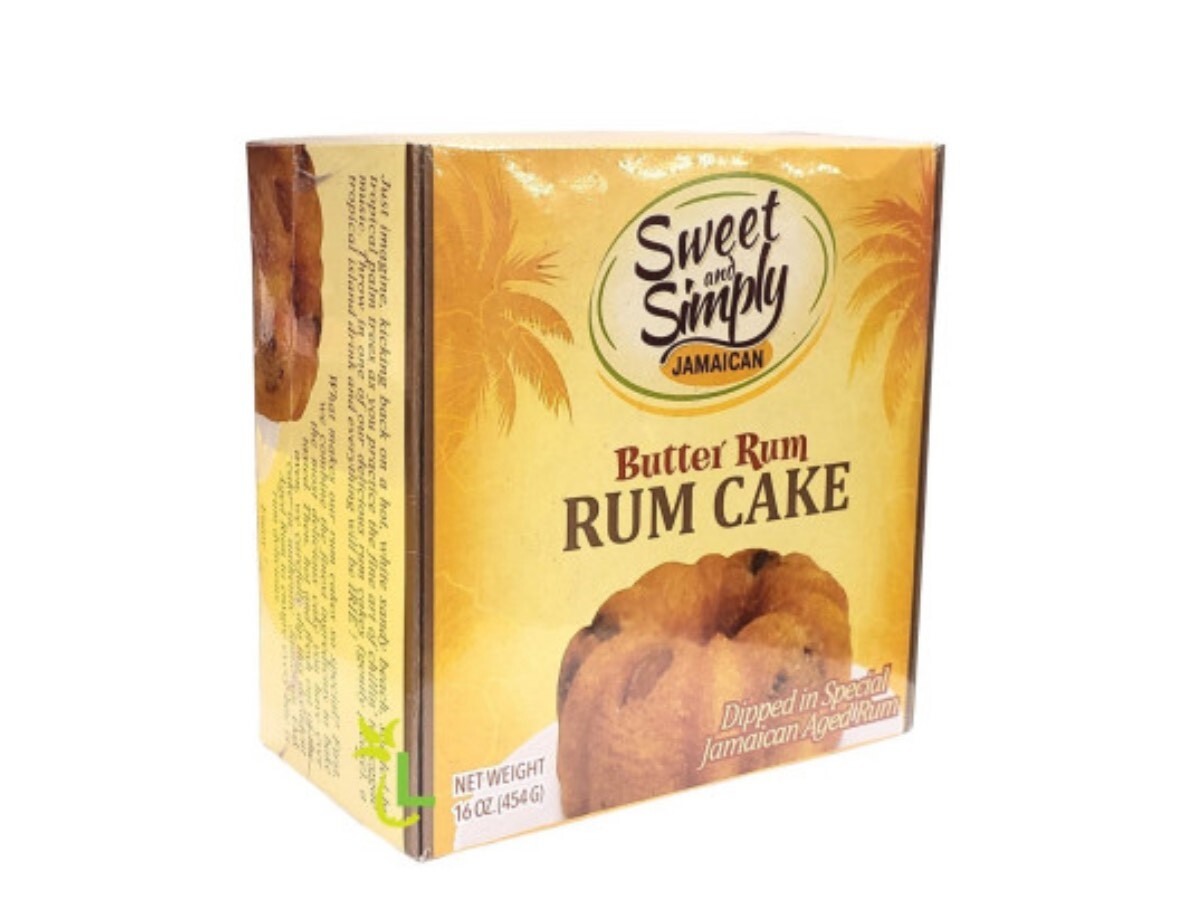 Sweet and Simply Buttered Rum Cake, 16oz – Jamaican Rum Cake – Tariffs paid