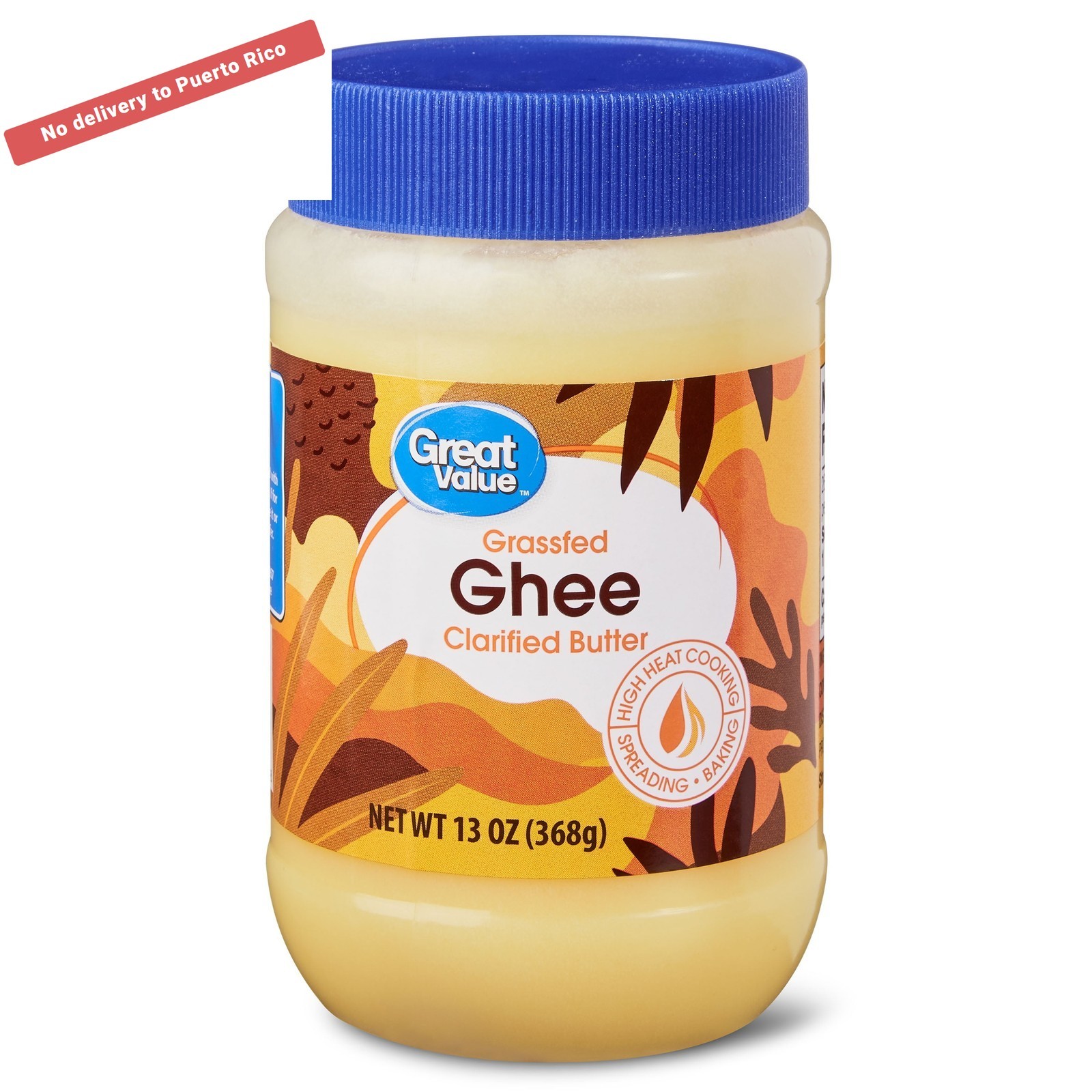 Grassfed Ghee Clarified Butter, Liquids 13 oz Jar, Full, Cooked Fast delivery