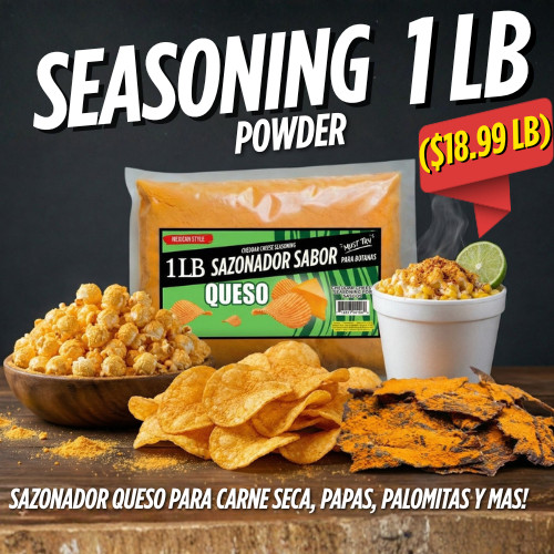 Cheddar Cheese Seasoning – Bold Flavor for Popcorn , Chips, Elotes & Snacks 1 LB