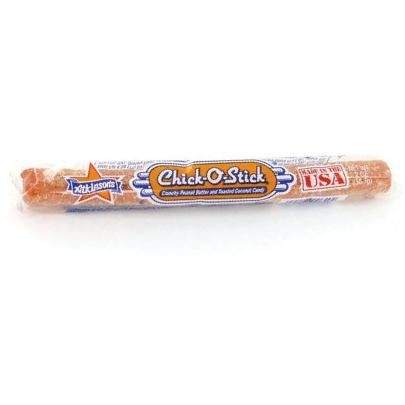 Full Box 48x Sticks Atkinson’s Chick-O-Stick Peanut Butter Coconut Candy | .36oz