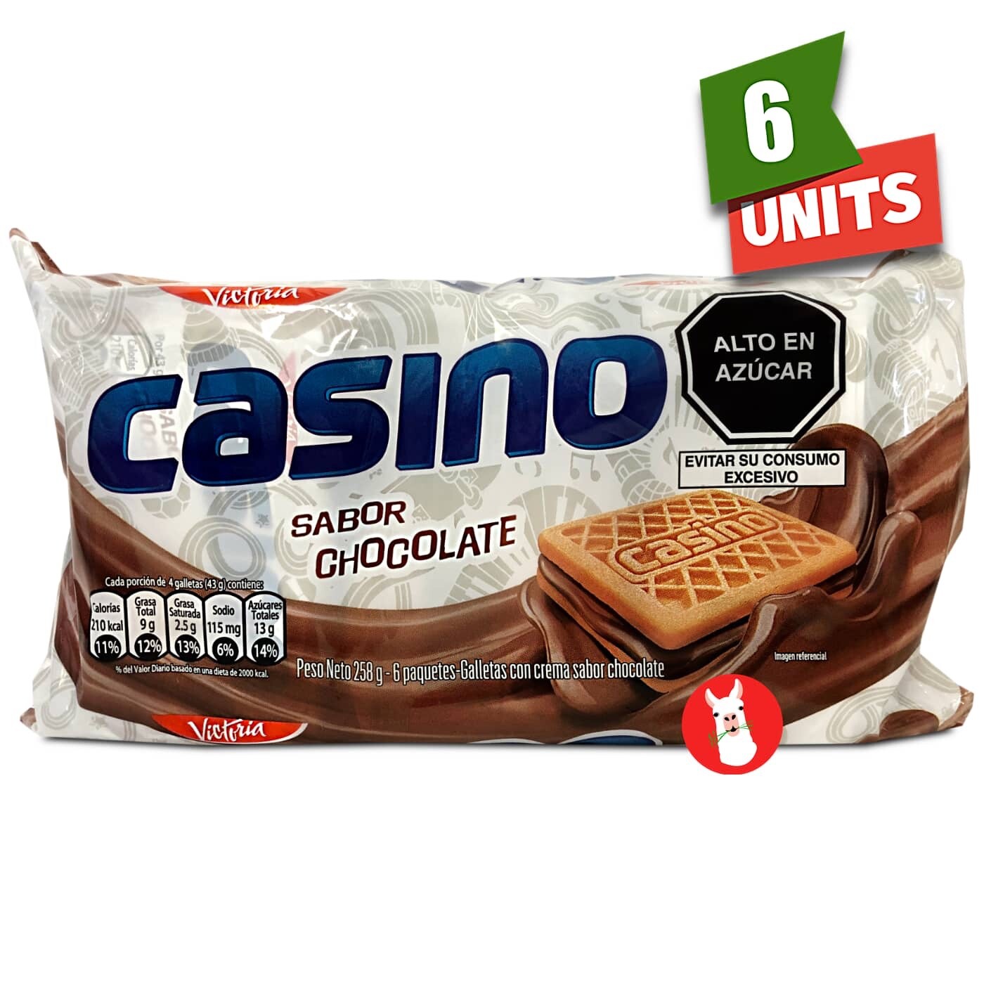 Victoria Galletas Casino con Crema Sabor Chocolate | Peruvian Cookie 9.1oz