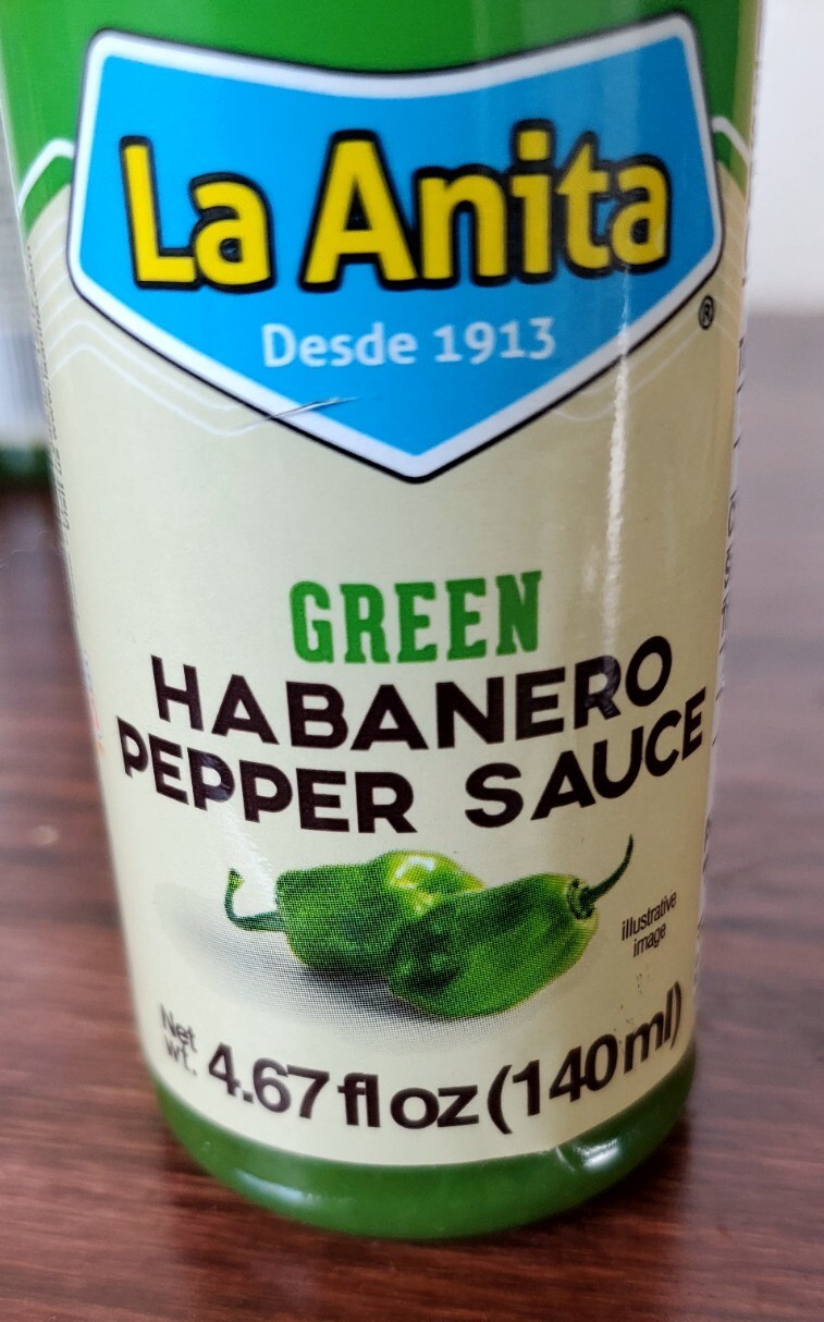 Original La Anita Green,Habanero Pepper Sauce 4.67 fl oz- 1 Bottles B.B 4/2026