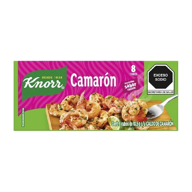 Knorr Shrimp Bouillon Cubes 8 Count Each Mexican Caldo de Camaron 2 Pack