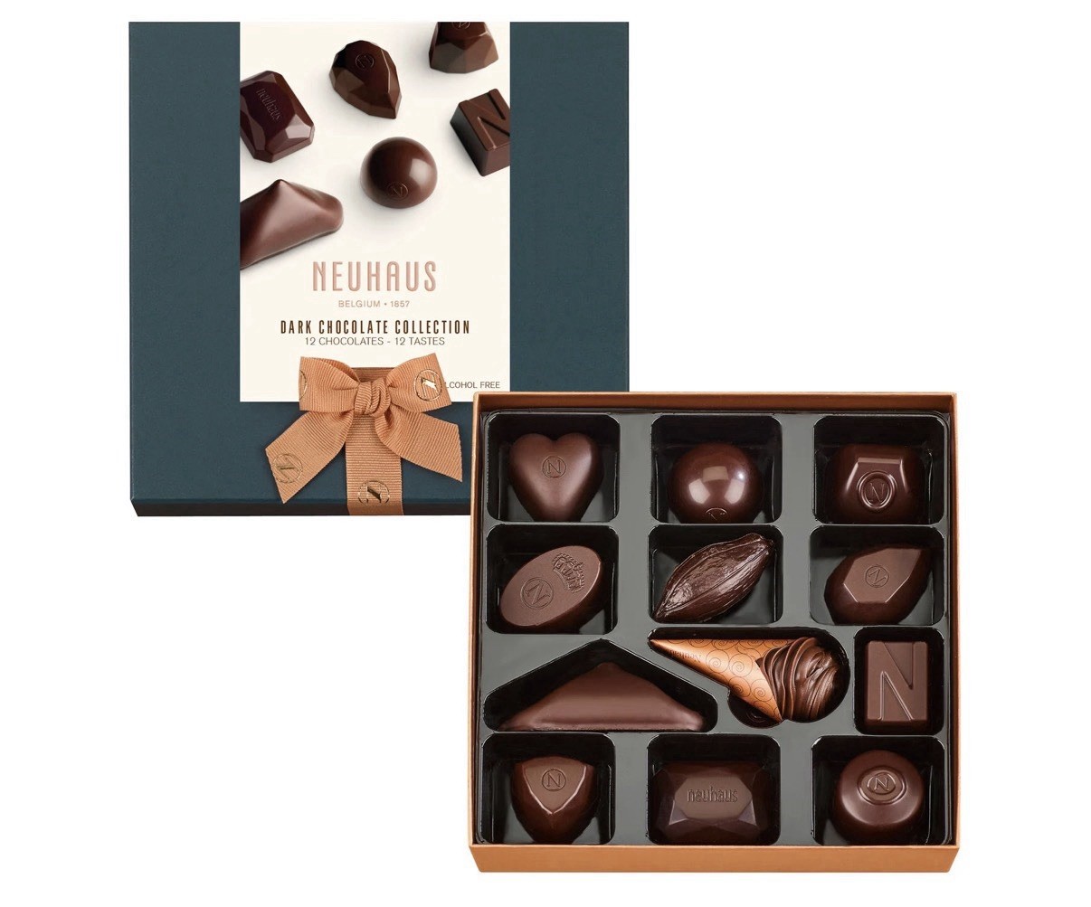 Neuhaus Belgian Chocolate Classic Discovery Collection All Dark Chocolates – 12