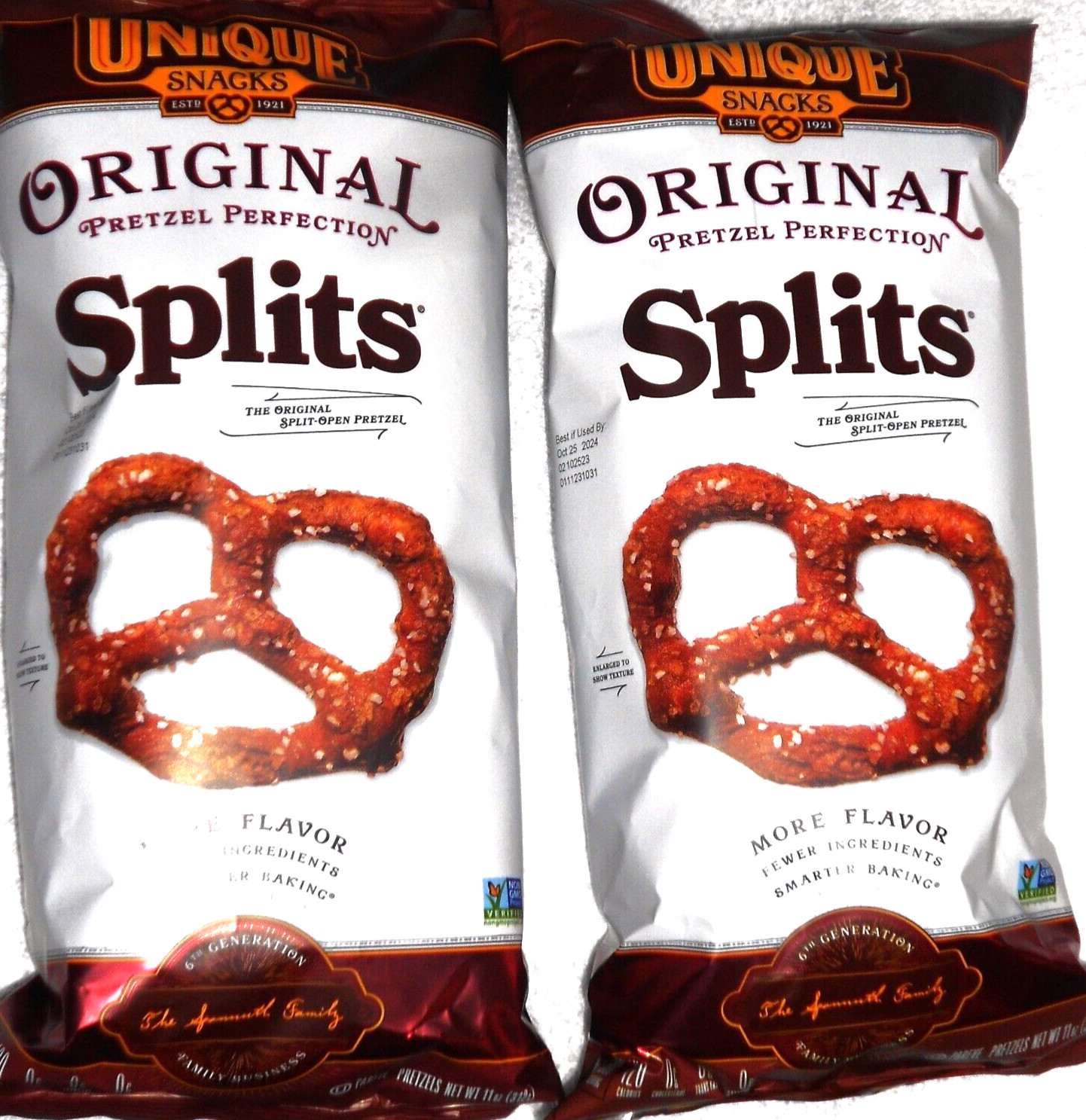 Unique Original Hard Pretzel Kosher Vegan Non GMO Cholesterol Lactose Free