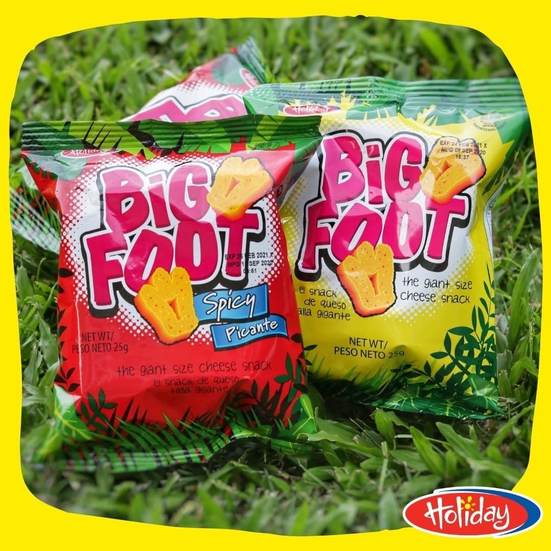 National BIG FOOT SNACK (PACK OF 12) Spicy & Cheesy Jamaican Snack