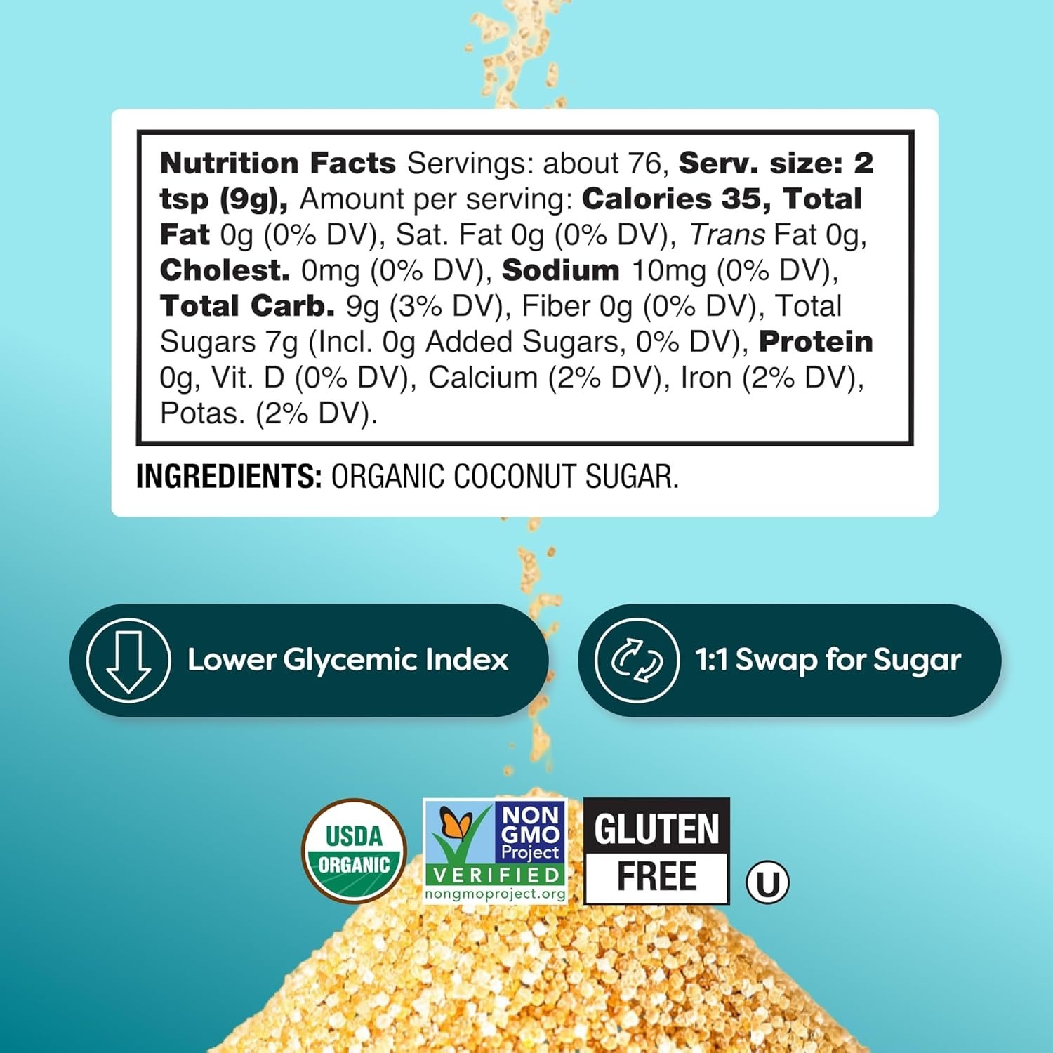 Delightfully Sweet Organic Coconut Sugar, 24 oz – The Ultimate Sugar Substitute