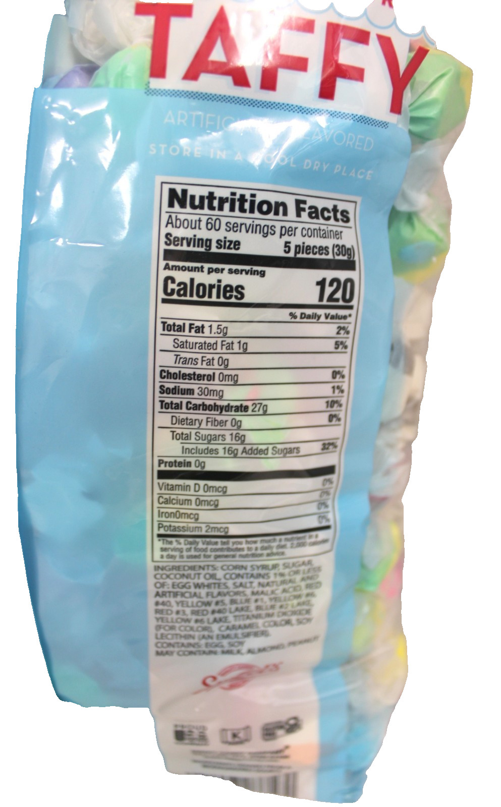 Sweets Salt Water Taffy 4 Lbs Candy Bulk Taffy Candies Chew Assorted Flavors