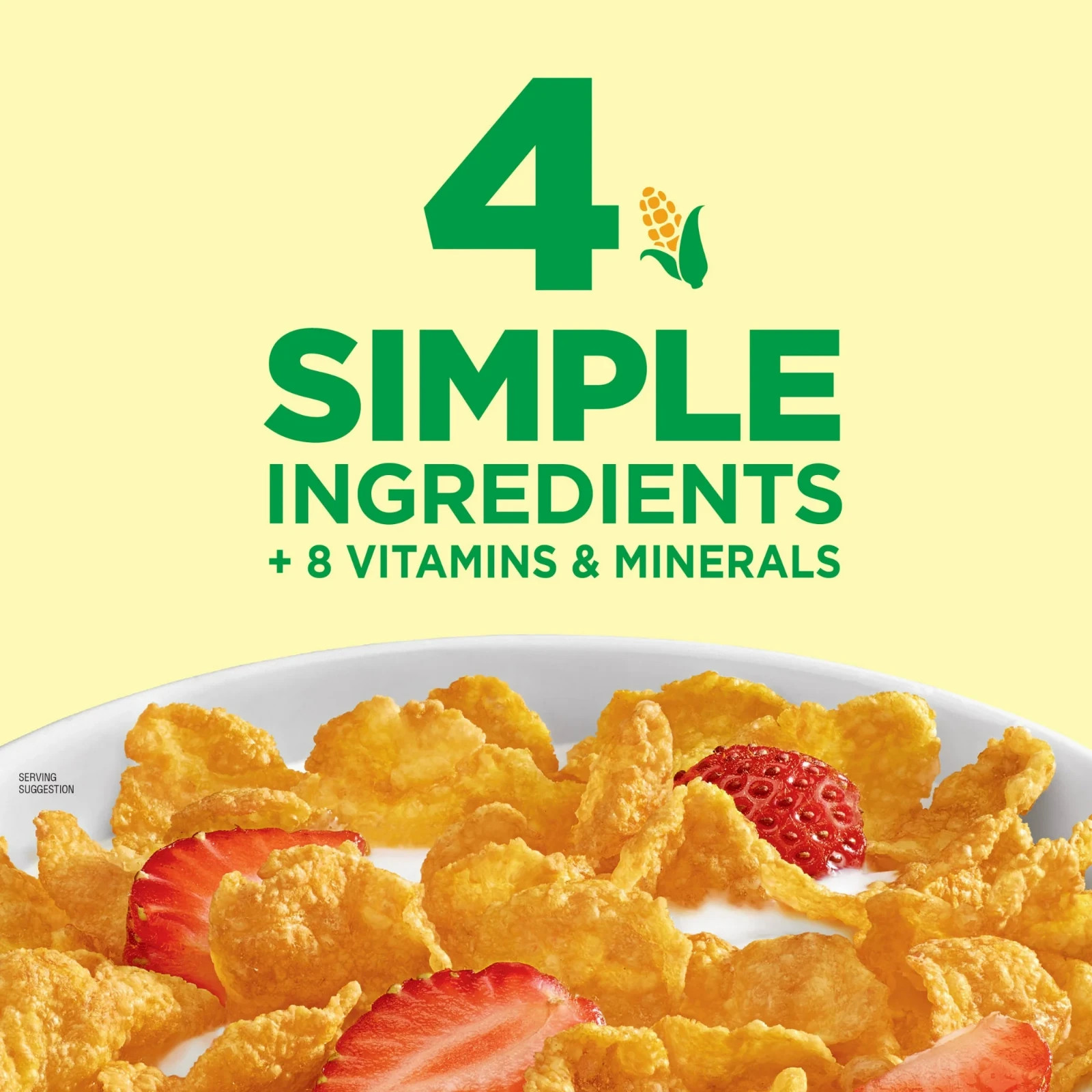 Kellogg’s Corn Flakes Breakfast Cereal, 8 Vitamins and Minerals, Mega Size, 25.2