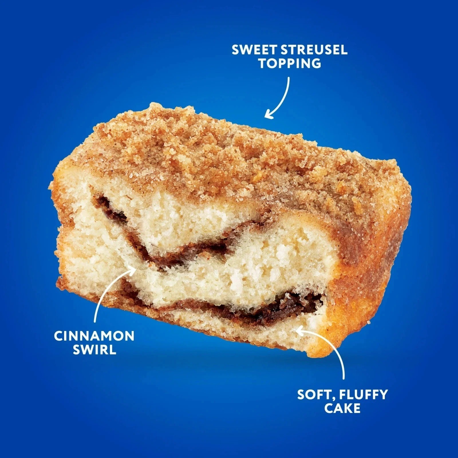 Box Hostess Cinnamon Streusel Coffee Cakes 8 Individually Wrapped /11.6 Oz