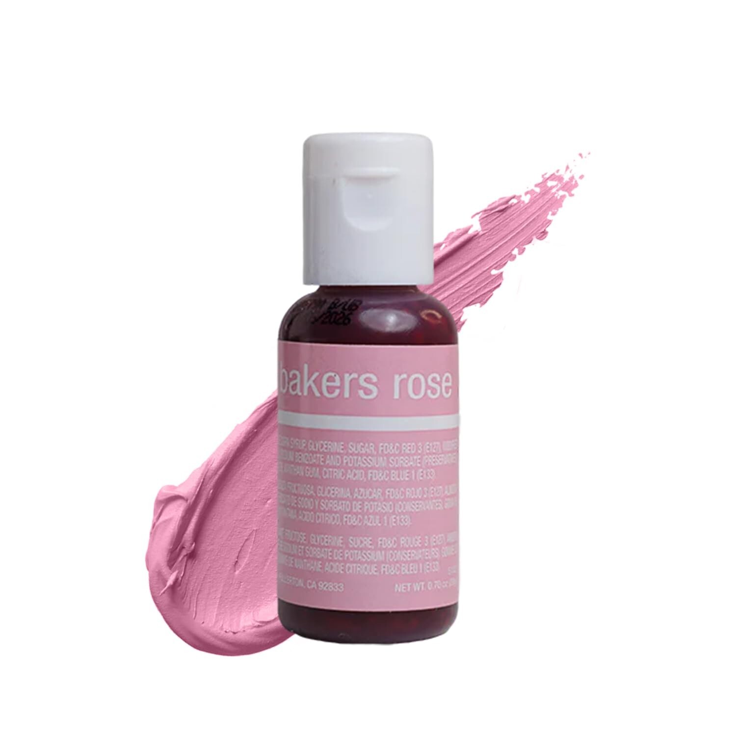 Chefmaster Bakers Rose Liqua-Gel Food Coloring 0.7oz Vegan