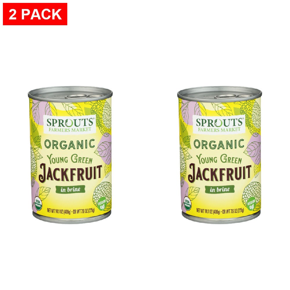 2 Pack – Sprouts Organic Young Green Jackfruit in Brine 14.1 oz