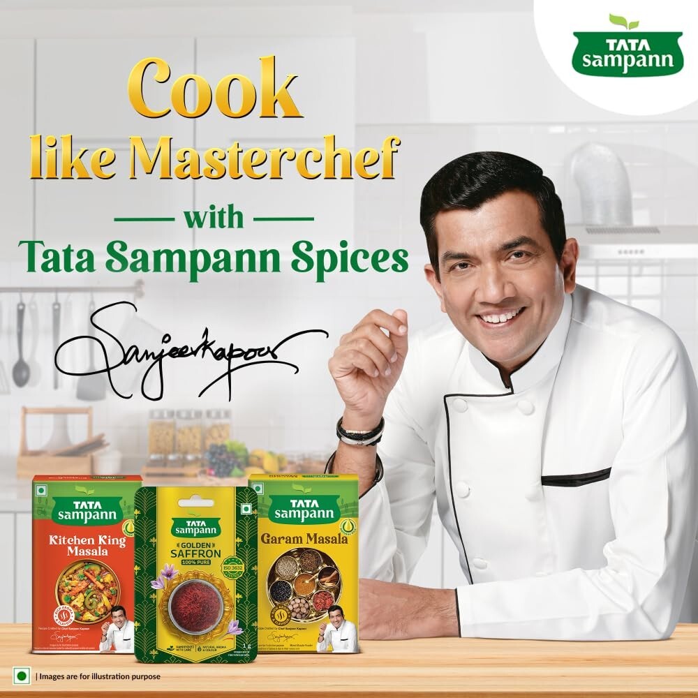 Tata Sampann Golden Saffron, 1g, Natural Aroma & Colour, Pure Kesar,