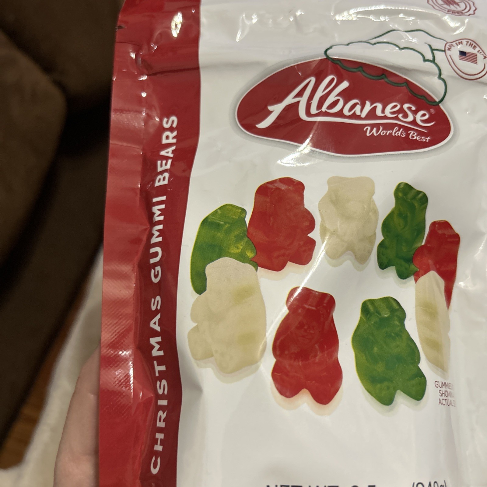2- Albanese Christmas Gummi Bears Limited Edition Holiday Gummies Apple Cherry