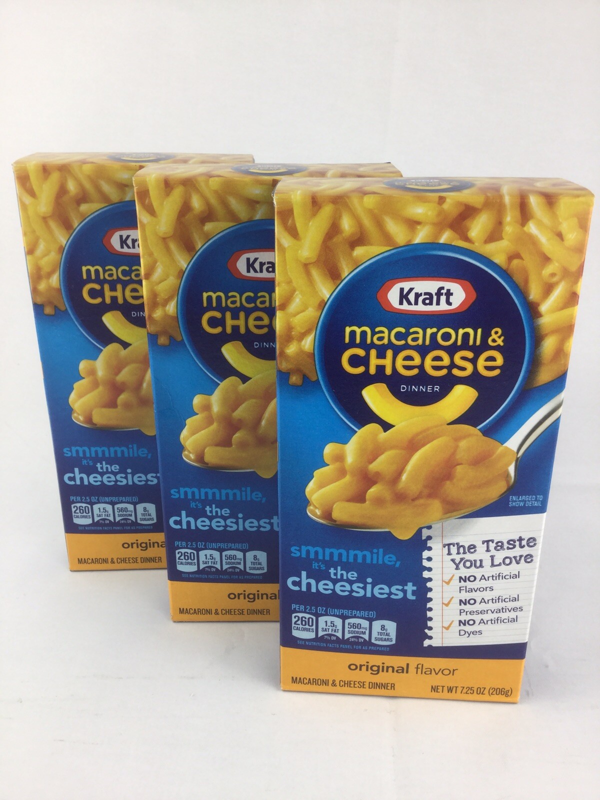 Macaroni & cheese mix 3 Boxes from Kraft 7.25 OZ each 3 Serving Per Container