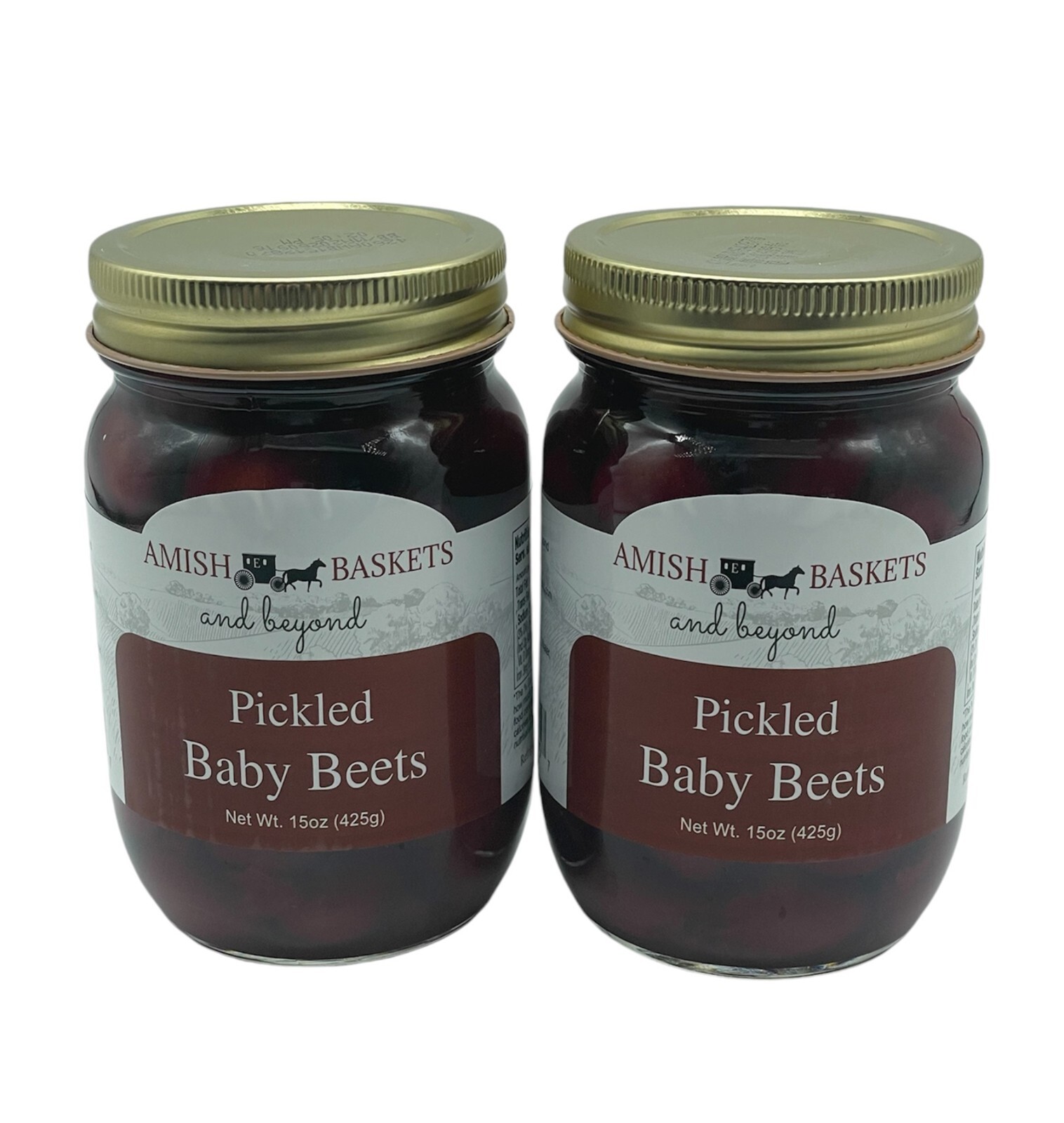 Amish Pickled Baby Beets Non GMO Vegan All Natural – 15 oz – 2 Jars