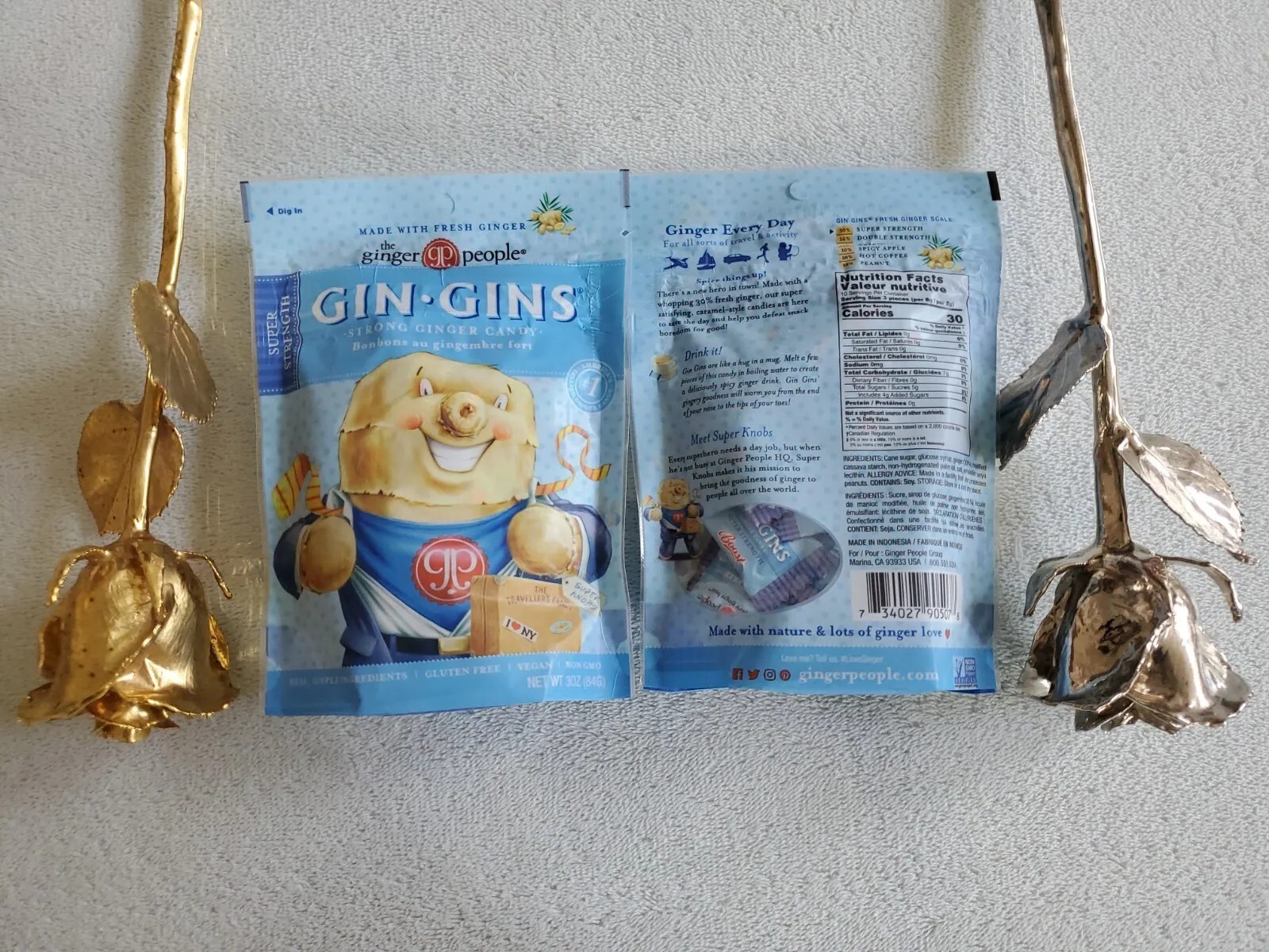 The Ginger People Gin Gins Super Strength Ginger Candy Gluten Free 3 Oz – 2 each