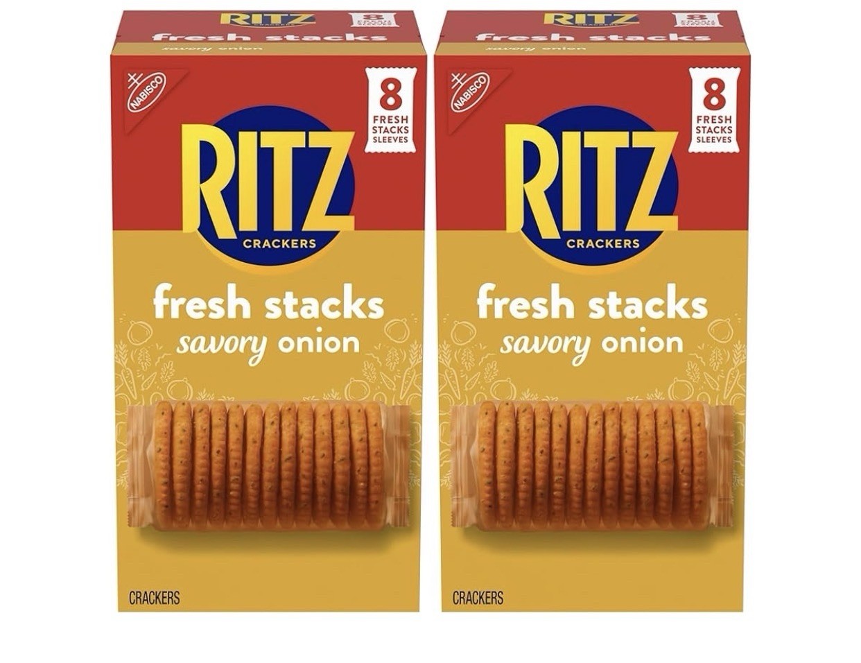 •*.RITZ Fresh 🍞 Stacks Savory 🧅 11.8 oz (8 Multi-Packs) 2 Boxes•*.