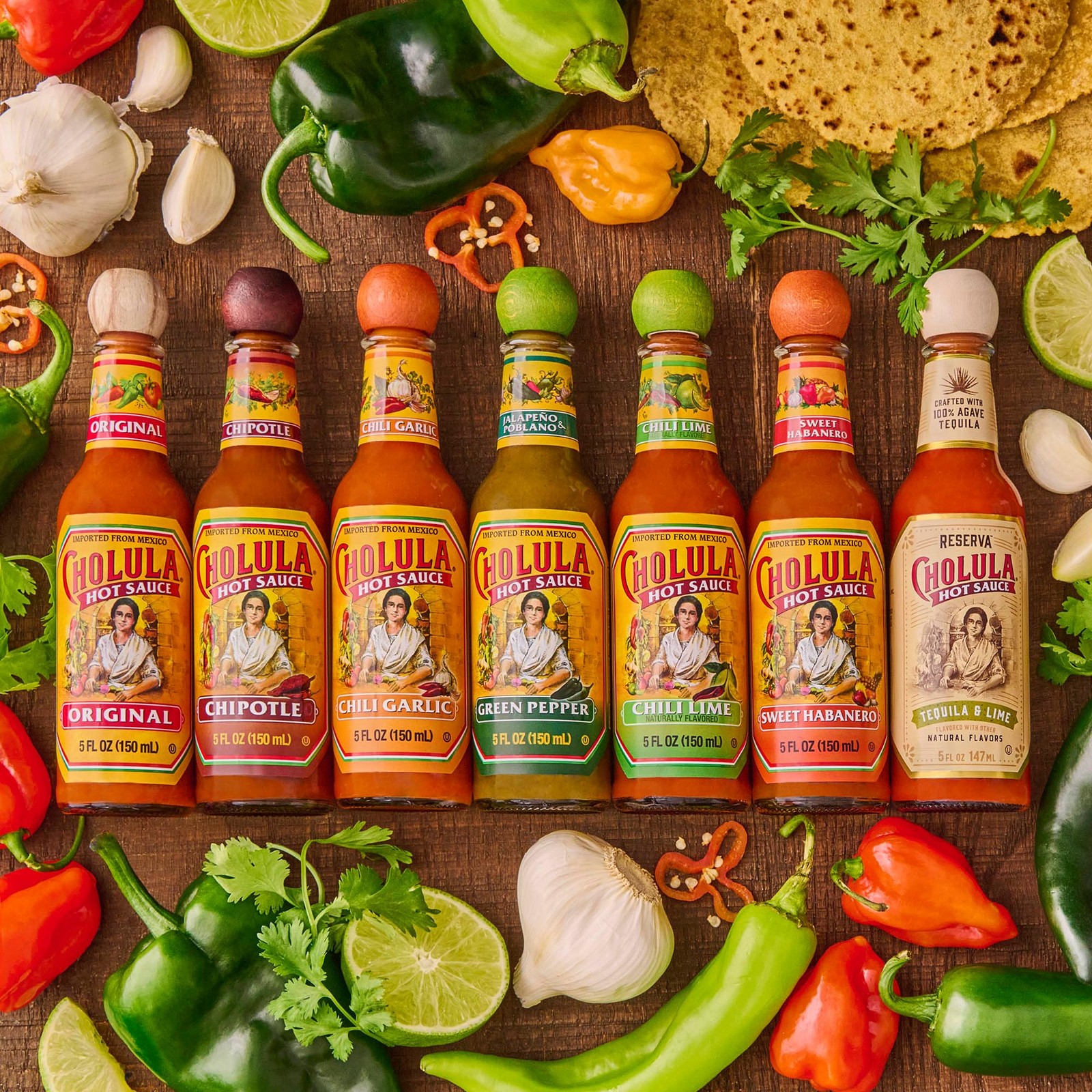 Cholula, Sauce Hot Green Pepper, 5 Fl Oz