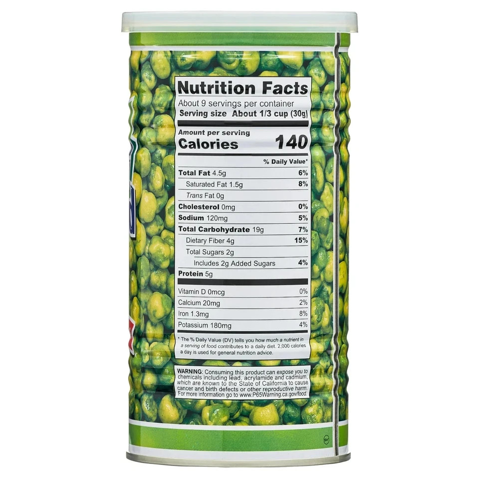 Hapi Snacks Wasabi Peas, Hot, 9.9 Oz