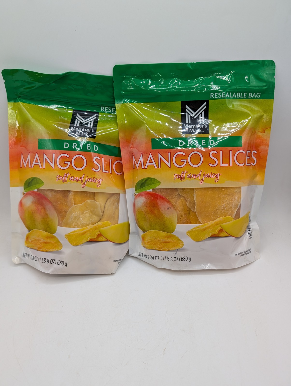 Member’s Mark Dried Mango 24 oz Natural Sweet Dried Fruit Snack x2