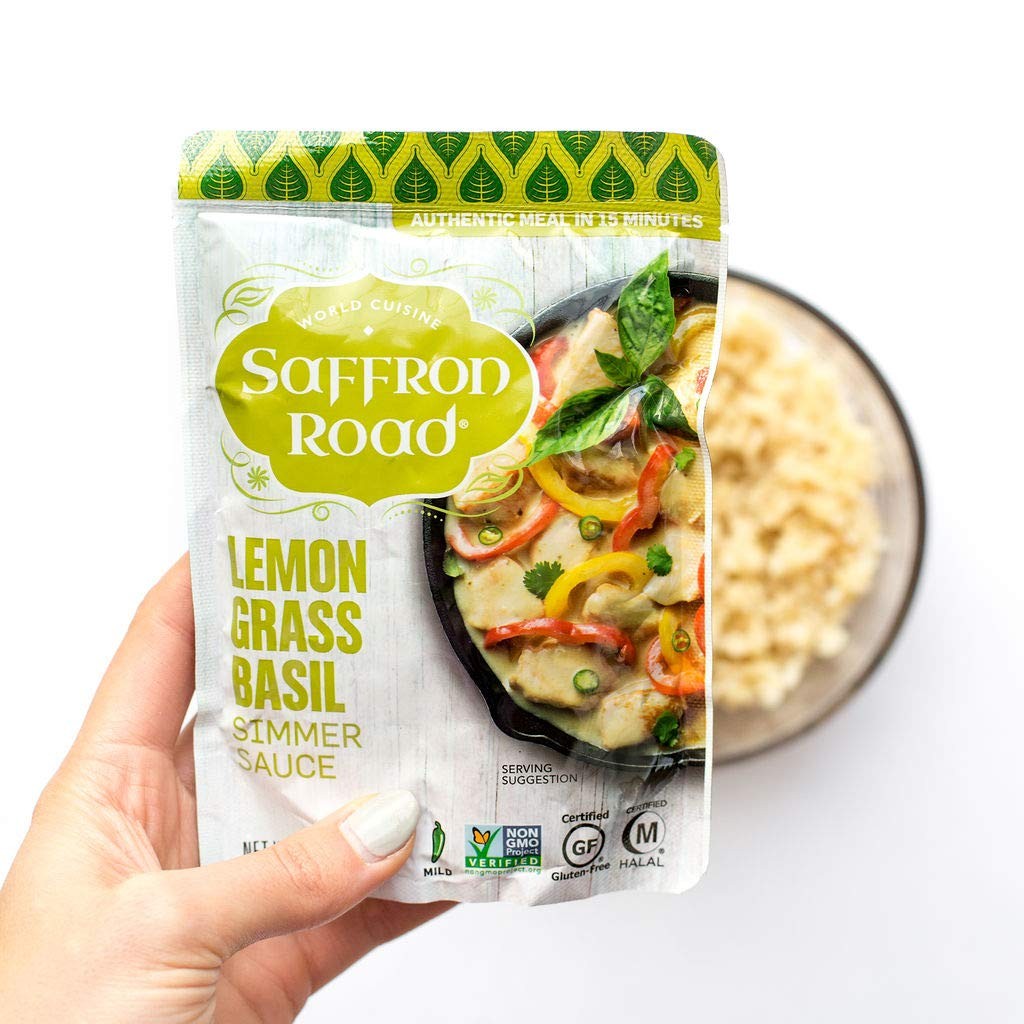 Saffron Road Lemongrass Basil Simmer Sauce | Globally Inspired Simmer Sauce |…