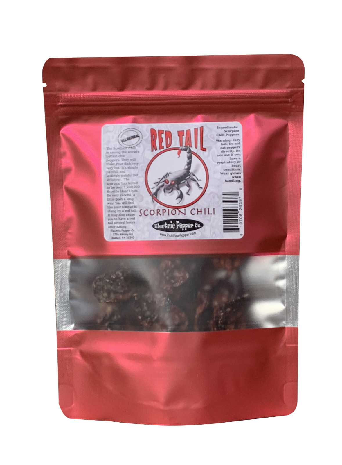 Scorpion Chili Peppers Trinidad Moruga Dried Whole Extra Hot Red Tail 10 +2 Free