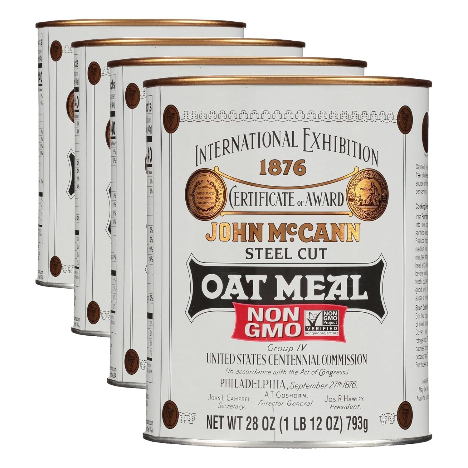 Wholesome Irish Oatmeal – 4 Pack of Traditional Steel Cut Oats, Gluten-Free