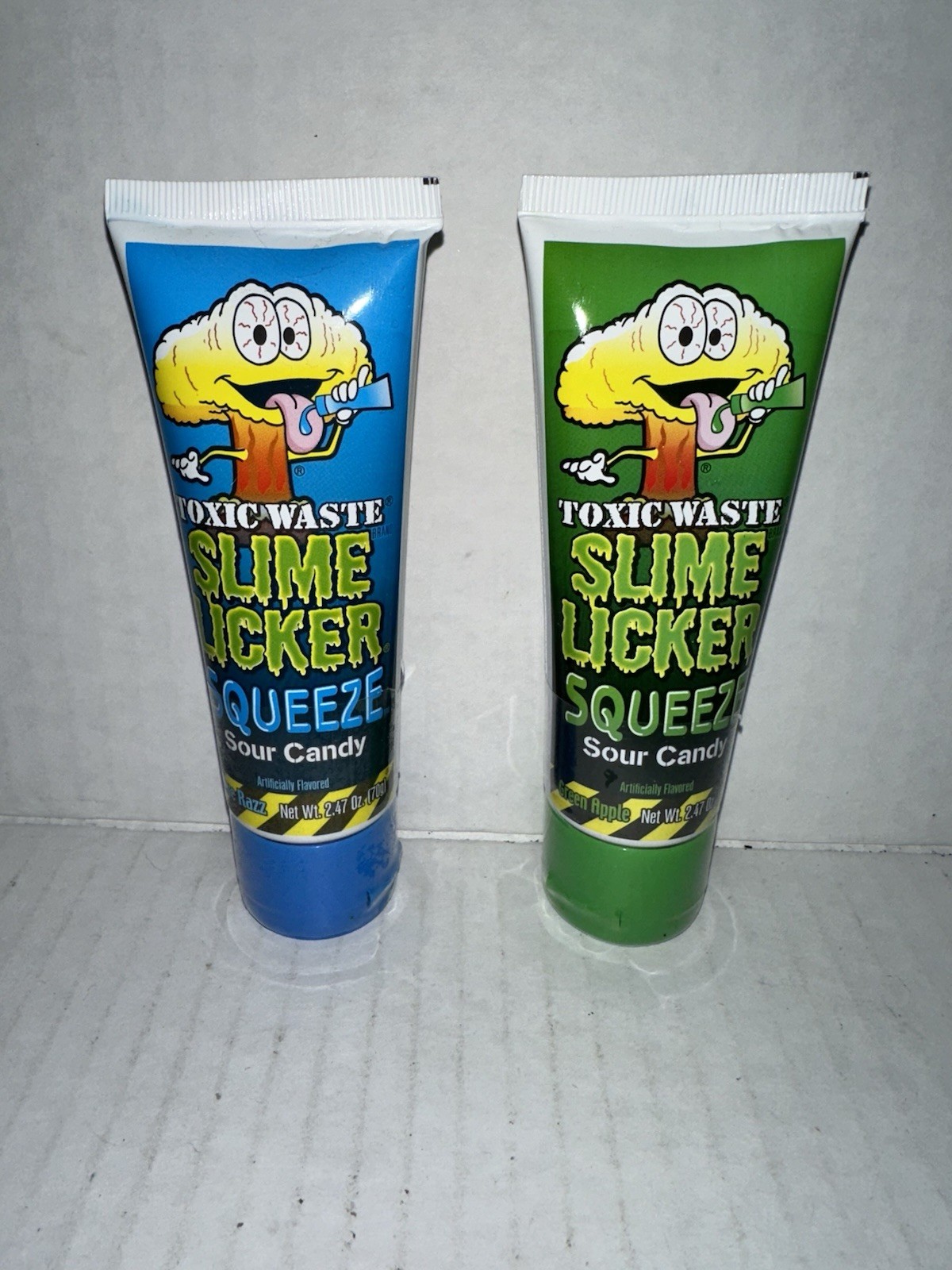 2x Toxic Waste Slime Licker Squeeze Sour Candy Tubes