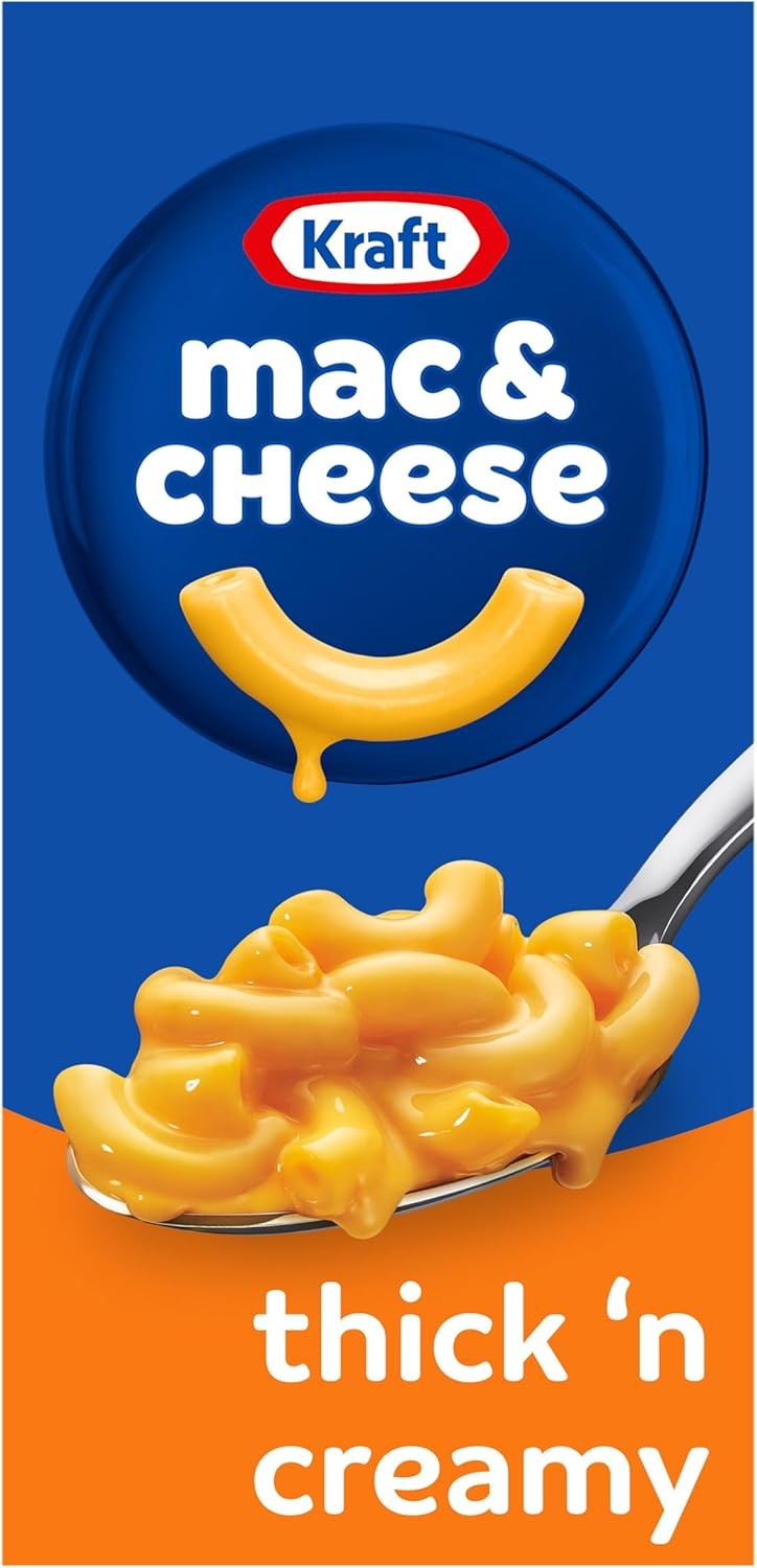 Kraft Mac and Cheese, 1 Box, for Easy Dinner or Dinner Sides, Thick ‘n Creamy,
