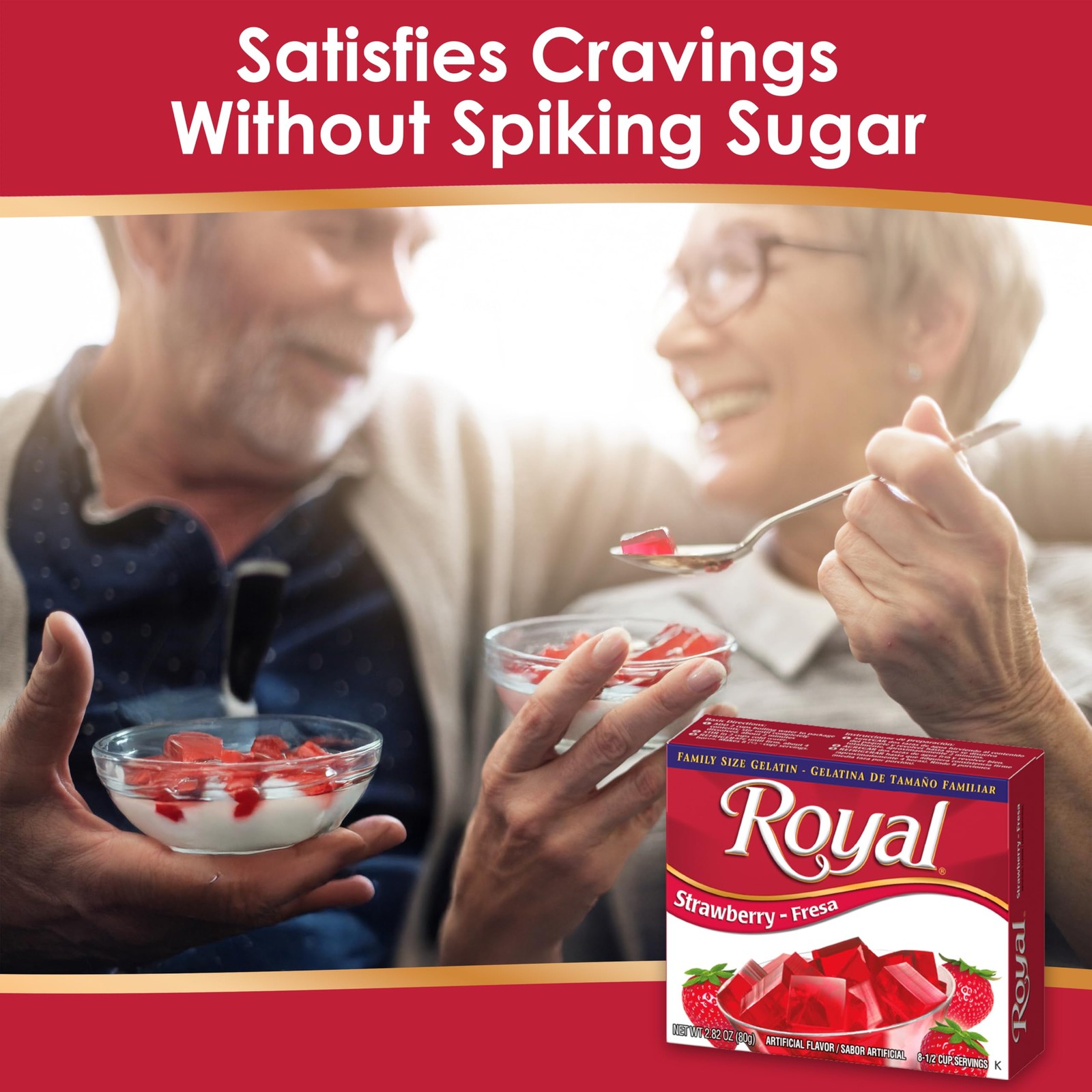 Royal Gelatin Variety Pack of 12, 3 Box Each Strawberry, Orange, Lime, Cherry