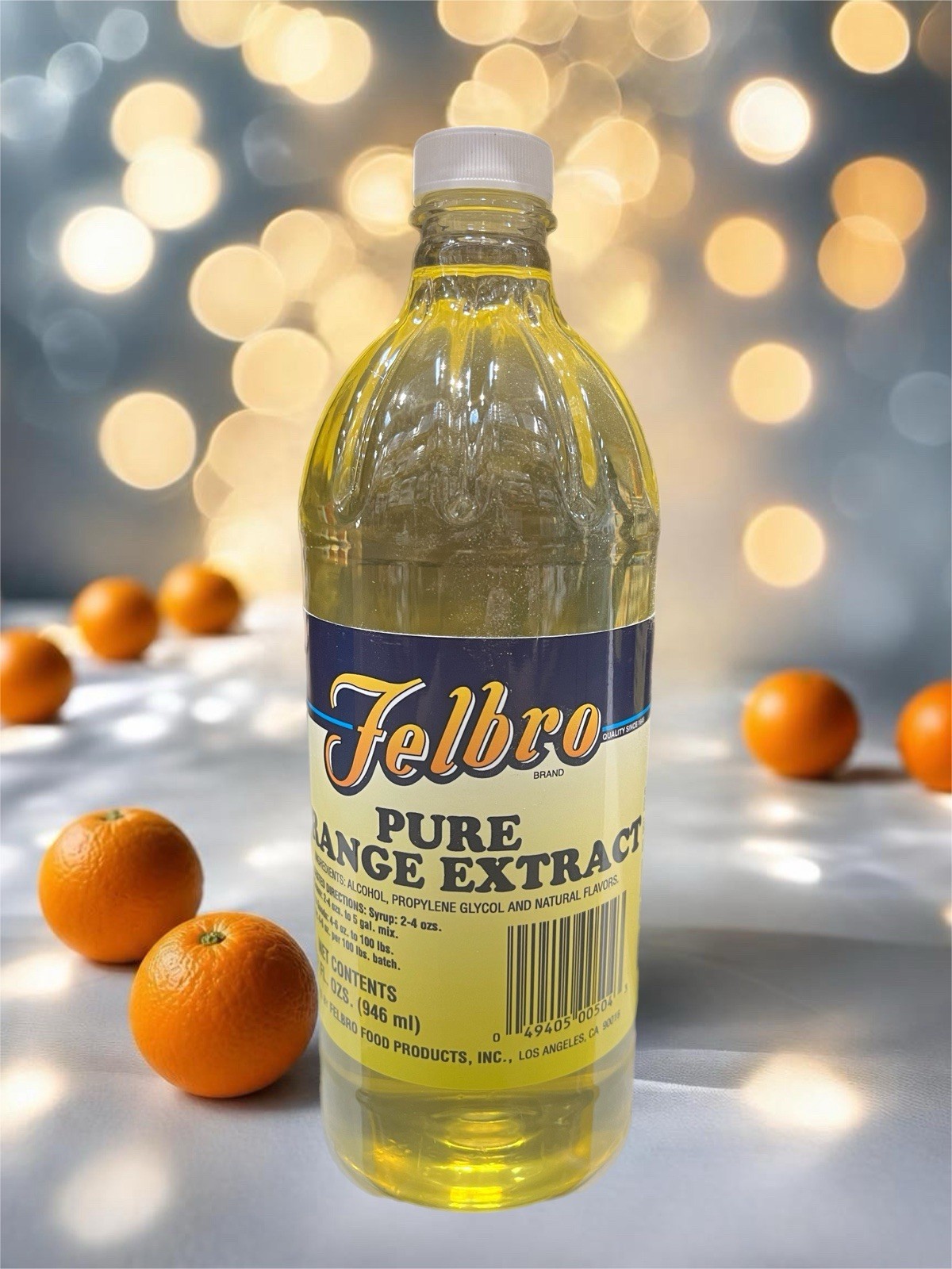 1 Pure Orange Extract, 32 fl oz – One 32 32 Fl Oz (Pack of 1) By Felbro Food