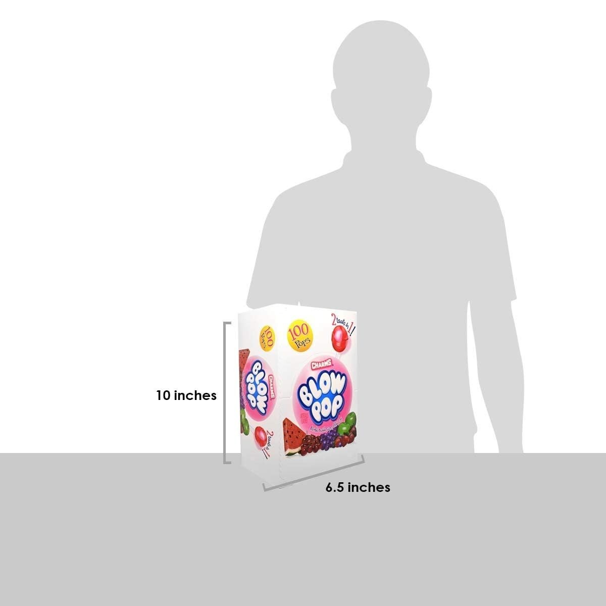 Charms Blow Pops – 100 Count Box of Assorted Fruit Flavors – Perfect for Sharing