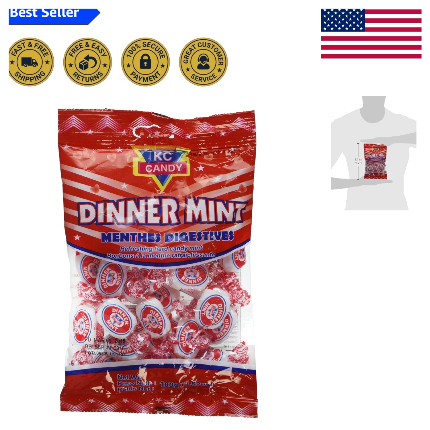 Classic 3.52 Oz KC Dinner Mints – Refreshing Pastilles for Every Occasion