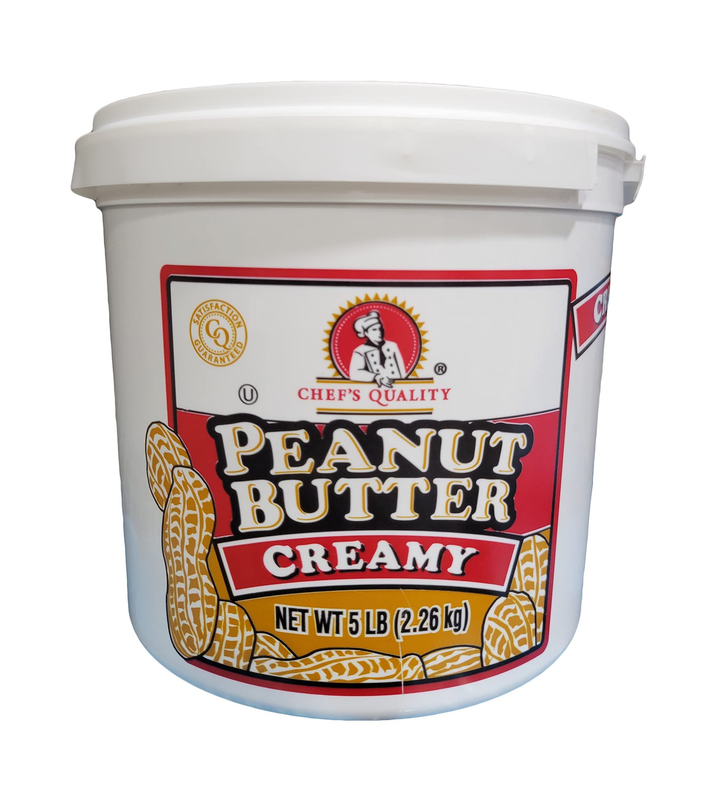 Chef’s Quality – Creamy Peanut Butter – 5 lb tub 80 Ounce (Pack of 1), Cream