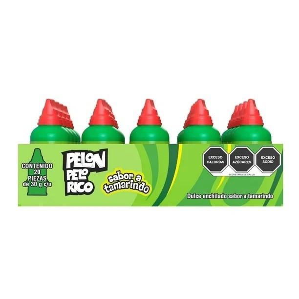 PELON PELO RICO 🇲🇽 DULCE ENCHILADO sabor tamarindo (20 piezas)