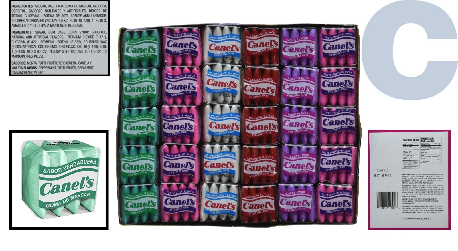Canels Gum – 60 Count Box of Colorful Chewing Fun for All Ages